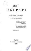 Storia dei papi da san Pietro fino a Gregorio XVI.