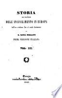 Storia dei progressi dell'incivilimento in Europa dall'era cristiana fino al secolo decimonono di E. Roux Ferrand