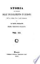Storia dei progressi dell'incivilimento in Europa, dall'era cristiana sino al secolo decimono