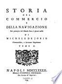 Storia del commercio e della navigazione dal principio del mondo sino a giorni nostri