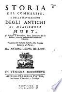 Storia del commerzio, e della navigazione degli antichi
