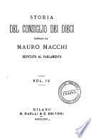 Storia del consiglio dei dieci narrata da Mauro Macchi