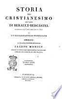 Storia del cristianesimo continuata dall'anno 1721 sino al 1800 da un ecclesiastico veneziano dell'abate di Berault-Bercastel