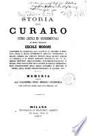 Storia del curaro studii critici ed esperimentali del medico veterinario Ercole Moroni