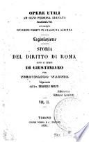 Storia del diritto di Roma sino ai tempi di Giustiniano