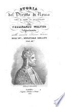 Storia del diritto di Roma sino ai tempi di Giustiniano per Ferdinando Walter