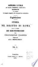 Storia del diritto di Roma sino ai tempi di Giustiniano per Ferdinando Walter