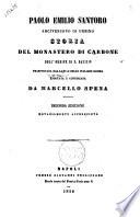 Storia del monastero di Carbone dell'ordine di S. Basilio Paolo Emilio Santoro