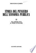 Storia del pensiero dell'economia pubblica: Dal Medio Evo al mercantilismo