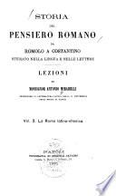 Storia del pensiero romano da Romolo a Costantino studiato nella lingua e nelle lettere: La Roma latino-ellenica (cont.)