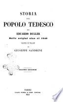 Storia del popolo tedesco dalle origini sino al 1846 per Eduardo Duller