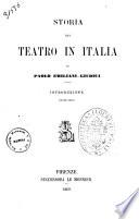 Storia del teatro in Italia di Paolo Emiliani-Giudici
