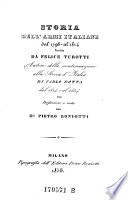 Storia Dell' Armi Italiane dal 1796-al 1814