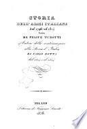 Storia dell'armi italiane dal 1796 al 1814 scritta da Felice Turotti