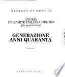 Storia dell'arte italiana del '900 : per generazioni