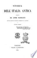 Storia dell'Italia antica scritta da Atto Vannucci