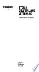 Storia dell'italiano letterario