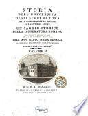 Storia dell'Universita degli studi di Roma, detta comunemente la Sapienza