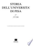 Storia dell'Università di Pisa: 1737-1861 (3 v.)