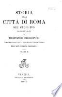 Storia della città di Roma nel Medio Evo dal secolo 5. al 16