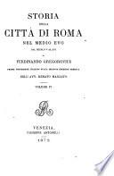 Storia della citta di Roma nel medio evo dal secolo V al XVI.