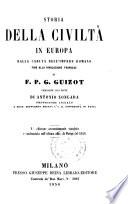 Storia della civitta in Europa dalla caduta dell'impero romano fino alla rivoluzione francese