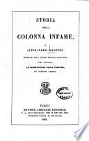 Storia della colanna infame, di Alessandro Manzoni