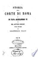 Storia della corte di Roma e di Papa Alessandro 6