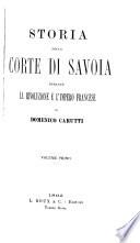 Storia della corte di Savoia durante la rivoluzione e l'empero francese