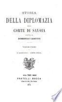 Storia della diplomazia della Corte di Savoia