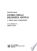 Storia della filosofia antica: Lessico, indici e bibliografia