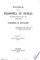 Storia della Filosofia in Sicilia, da'tempi antichi al sec. 19