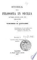 Storia della filosofia in Sicilia da'tempi antichi al sec. XIX