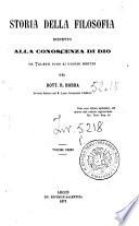 Storia della filosofia rispetto alla conoscenza di Dio