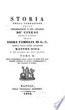 Storia della fondazione della Congregazione e del Collegio dei cinesi, sotto il titolo della sagra famiglia di G.C.