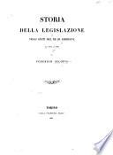Storia della legislazione negli stati del re di Sardegna dal 1814 al 1847