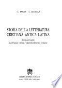Storia della letteratura cristiana antica latina