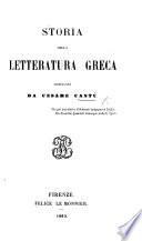 Storia della letteratura greca