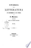 Storia della letteratura in Danimarca e in Svezia di S. Marmier