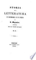 Storia della Letteratura in Danimarca e in Svezia. Traduzione del Cav. F. de'Bardi