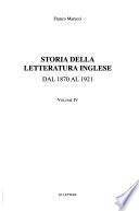 Storia della letteratura inglese: Dal 1870 al 1921