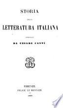 Storia della letteratura italiana compilata