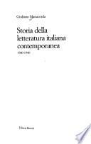 Storia della letteratura italiana contemporanea