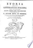 Storia della letteratura italiana: Dall' anno MCCCC fino all' anno MD. 3 pts