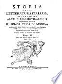 Storia della letteratura italiana: Dall' anno MCCCC fino all' anno MD. 3 pts