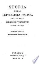 Storia della letteratura italiana: Dall' anno MCCCC fino all' anno MD. 3 pts