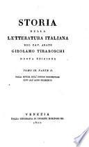 Storia della letteratura italiana: Dall' anno MCCCC fino all' anno MD