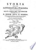Storia della letteratura italiana: Dall' anno MD fino all' anno MDC. 4 pts