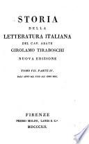 Storia della letteratura italiana: Dall' anno MD fino all' anno MDC. 4 pts