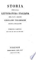 Storia della letteratura italiana: Dall' anno MD fino all' anno MDC. 4 pts